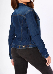 Women's <b>Denim</b> <b>Jacket</b> Custom Cotton Jean <b>Jacket</b> Button Front Casual Outerwear OEM ODM Bulk Wholesale Factory Supplier - Product Image 2