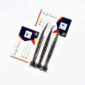 Pince à cils Somofy Enterprises en acier inoxydable, pointe lisse, prise parfaite, conception de précision pour les cils inférieurs, longueur 10 mm - Product Image 5