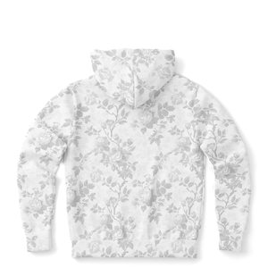 Sudadera con capucha extragrande con cremallera floral, de algodón grueso y forro polar, estilo urbano, unisex, personalizada, con cremallera completa - Product Image 2