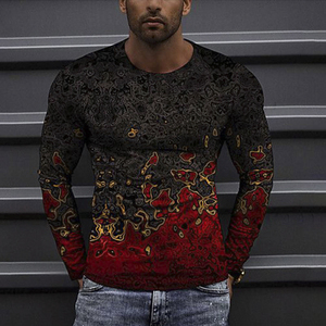 Rashguard unisexe à manches longues à compression, imprimé par transfert thermique motif fumée bleue éclair, séchage rapide, antibactérien, 160g - Product Image 6