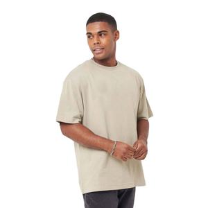Camiseta Casual Oversize de Color Liso para Hombre al por Mayor, Tejido Jersey 100% Algodón, Secado Rápido y Transpirable - Product Image 1
