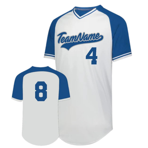 Camiseta Deportiva de Béisbol Personalizada con Cuello en V para Hombre, Uniforme de Equipo de Poliéster de Dos Tonos, Proveedor Mayorista OEM - Product Image 3