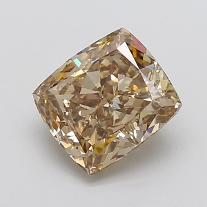 Cushion Brilliant 5.16ct Fancy Vivid <b>Champagne</b> Lab Grown Diamond VS2 Polished Finish 10/10 Hardness | <b>Champagne</b> Cognac Cut Lab - Product Image 1