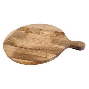 Planche à découper en bois au design unique, forme ronde, finition naturelle, réutilisable, passe au lave-vaisselle, épaisseur 1,3 cm, idéale pour couper les fruits - Product Image 3