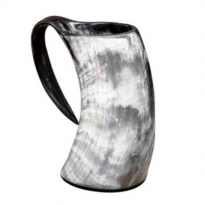 Vente chaude Tasses À Bière Naturelle Pas Cher Prix 100% Réel Animal Corne Artisanat Boire Viking Tasses Pique-Nique Camping Verres Corne Tasse - Product Image 6