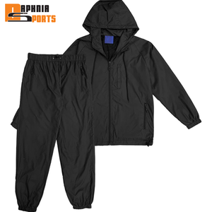 Conjunto de Chándal de Nylon Ligero con Cremallera y Pedrería Estampada Personalizada para Hombre, Tallas Grandes, Estilo Urbano, Ajuste Regular, Cortavientos de Invierno, Dos Piezas - Product Image 1