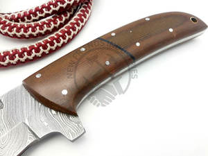 Nuevo Cuchillo Bowie de Acero de Damasco Hecho a Mano, Forjado, para Caza y Supervivencia, Hoja Fija Afilada, para Acampar al Aire Libre - Product Image 4