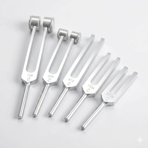 Ensemble de 5 diapasons - Instrument de diagnostic médical et chirurgical avec étui en cuir - Product Image 1