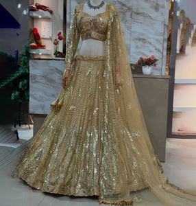 Belle robe Lehenga Choli de qualité supérieure indienne pakistanaise traditionnelle ethnique pour femmes à bas prix - Product Image 1