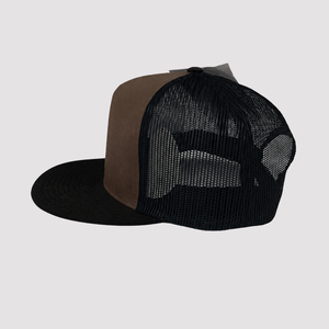 Wholesale Brown Mesh Trucker <b>Hat</b> 6-Panel Snapback Adjustable Casual <b>Cap</b> Spring Summer Adult Headwear Made in Injae Vina - Product Image 3