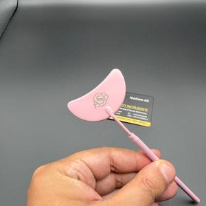 Miroir à cils en forme de demi-lune rose clair, miroir professionnel pour extension de cils, miroir d'inspection des cils rose - Product Image 5