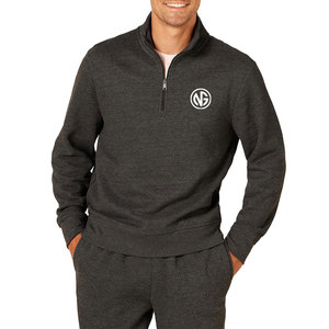 Sweat-shirts à demi-zip pour hommes en coton 100% respirant, logo personnalisé, été, séchage rapide, haute qualité - Product Image 1