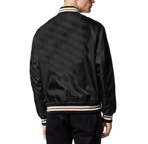 Chaquetas de béisbol de invierno personalizadas para hombres Chaqueta Universitaria de Servicio OEM transpirable de satén de alta calidad para hombres - Product Image 3