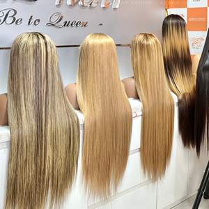 Perruque HD Lace Front droite à os avec double cuticule étirée alignée extensions de cheveux humains Vente en gros couleurs personnalisées - Product Image 1