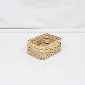 New Design Eco-Friendly Durable Water Hyacinth Rectangle Storage Basket Set of 4 Drawer Organizer Cutout Handle - Product Image 6