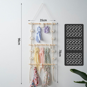 Macrame Tường Treo Tóc Phụ Kiện Hiển Thị Giá Tình Yêu Phong Cách Tóc Clip Chủ Và Headband Bow Organizer - Product Image 5