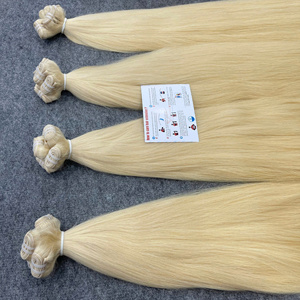 ¡MÁS VENDIDO! Extensiones de cabello humano vietnamita 100% natural, color rubio, precio al por mayor, cabello virgen liso natural en trama. - Product Image 1