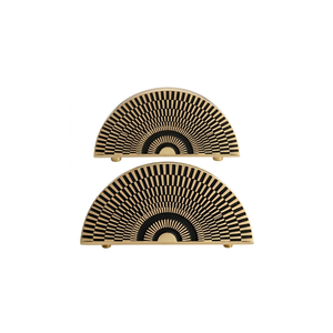 Poignée de porte architecturale moderne en laiton massif, style meridian arc, pour portes d'entrée de luxe d'hôtel - Product Image 1