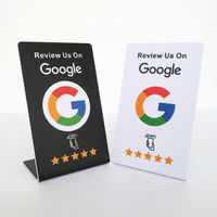 Base de PVC con NFC para Reseñas de Google, con Tarjeta de Visita y Mini Etiqueta para Restaurantes, Cafeterías, Salones, Hoteles y Negocios Locales