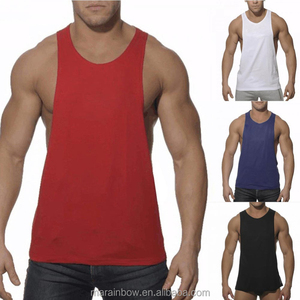 2026 Men's <b>Red</b> 100% Cotton Breathable <b>Tank</b> <b>Top</b> O-Neck Sleeveless Knitted Solid Casual Sportswear Muscle Vest - Product Image 3