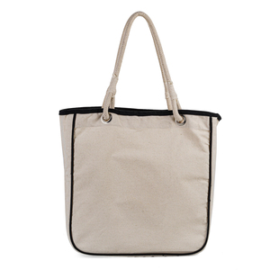 Custom New Fashion Solid Color <b>Canvas</b> <b>Tote</b> Shopping Bag Zipper Embroidery Waterproof Portable Wholesale High Quality Low MOQ - Product Image 5