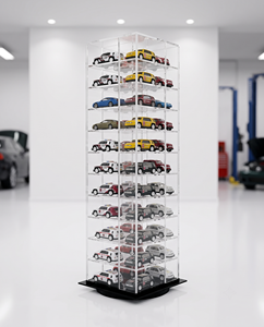 Custom Modern Clear Acrylic Large Car <b>Display</b> <b>for</b> with 10 Shelves <b>for</b> Collectible Cars - Product Image 5