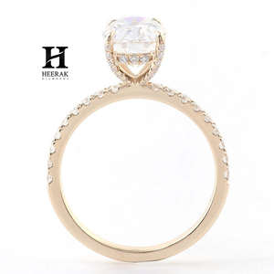 Anillo de Diamante Cultivado en Laboratorio con Corte Asscher Art Deco de Lujo, Oro de 14K, Octágono, Baguette, Halo, Anillo de Compromiso para Mujer, Certificado IGI - Product Image 5