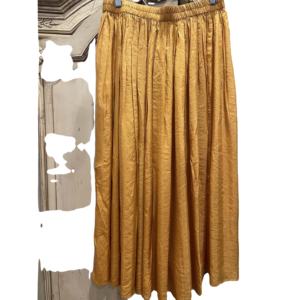 Shiny Satin <b>Wrap</b> <b>Skirt</b> Elastic Waistline Vintage Style Solid 89cm Length All Seasons - Product Image 2