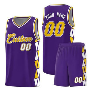 Uniformes de Baloncesto Personalizados al por Mayor, 100% Poliéster, Antibacterianos, Sin Mangas, Transpirables, de Secado Rápido, Conjunto de Ropa de Entrenamiento Cosida - Product Image 6