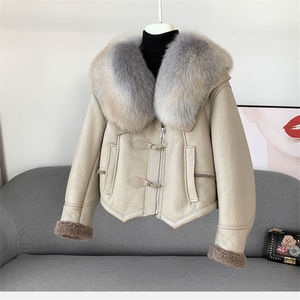 Women's Genuine Leather Eco-Friendly Finished Jacket (3 Colors) Biker Style with Zip Pockets Regular Coat for Winter - Product Image 3