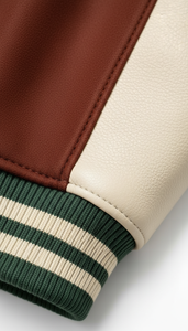 Manches en cuir de style américain professionnel, patchs brodés, vêtements en gros, style américain classique - Product Image 5