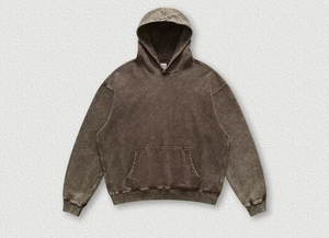 เสื้อฮู้ดดี้พรีเมียมผ้าฝ้าย 100% ล้างสีแบบแอซิด ใส่สบายสำหรับผู้ชาย เสื้อฮู้ดดี้แบบแอซิดสำหรับฤดูใบไม้ร่วงและฤดูหนาว - Product Image 6