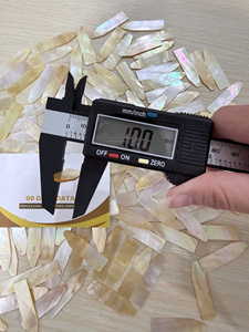 Wholesale Premium <b>Polished</b> Natural White Mother of Pearl Rough Gemstone Square Pieces 15mm Bulk Box Packing - Product Image 4