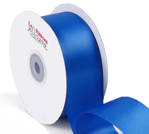 Wholesale Eco-Friendly La <b>Ribbons</b> Satin <b>Ribbon</b> Solid Blue Woven Double Face Glitter Printed Gift Packaging 1-1/2 Inch - Product Image 1