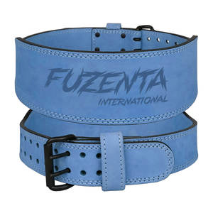 Cinturón de Gimnasio Unisex de Alta Calidad en Cuero Gamuza Verde Oliva con Logotipo Personalizado en Relieve, Equipo de Seguridad para Levantamiento de Pesas y Fitness - Product Image 4