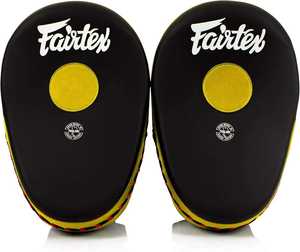OEM Cheap Price Boxing Training Genuine Leather <b>Black</b> Yellow Fairtex Boxing Target Pad Fairtex Focus Mitt Never Give Up - Product Image 3