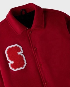 Veste d'hiver universitaire pour homme avec logo personnalisé, vente en gros, tailles plus, style uni, veste varsity en laine méltone personnalisée pour homme - Product Image 3