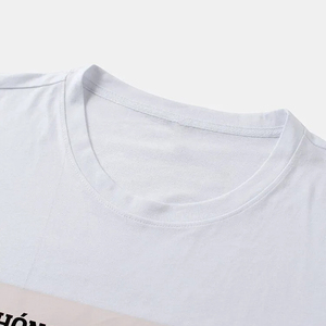 T-shirt blanc ample à manches courtes en pur coton pour homme, imprimé, nouvelle collection été 2026 - Product Image 3