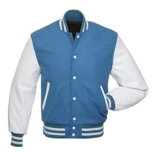 Chaqueta Varsity Bordada con Logotipo Personalizado para Hombre, Chaqueta de Béisbol de Piel de Oveja de Talla Grande, Tejida con Botones para Uso Invernal - Product Image 2