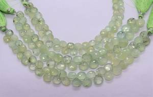 Cuentas facetadas de prehnita natural AAA en forma de corazón de 9 a 10 mm, cuentas de piedras preciosas de prehnita, hilo de 8 pulgadas, forma de corazón facetada de alta calidad - Product Image 6