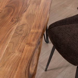 Vandana Ivory Table à manger confortable et élégante en bois d'acacia avec pieds en métal Wendy 180 cm - Product Image 6