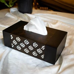 Wooden Tissue Box Napkin Holder Tabletop Handmade Decorative Dispenser for Home Hotel Restaurant Bar - Product Image 4