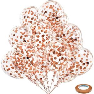 Palloncini in Lattice con Coriandoli Oro Rosa, Confezione da 60, 12 Pollici, Riempibili con Elio per Matrimoni, Compleanni, Anniversari o Feste Nuziali - Product Image 2
