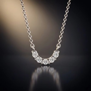 Colgante Geométrico de Diamantes Asimétricos Vanguardistas en Oro Blanco de 14K (Joyería Fina Nupcial de Alta Costura) - Product Image 1