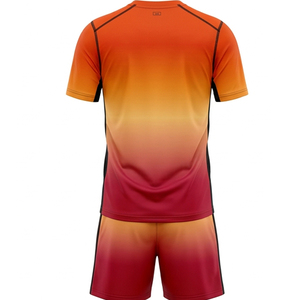 Tenue de football personnalisée sublimée, col en V, tissu à séchage rapide, ensemble complet de maillots de football, uniformes sportifs professionnels - Product Image 3