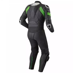 Custom Men's Leather Motorcycle Racing Suit Windproof Color Blocked 220g Full Sleeve Latest Design - Product Image 3
