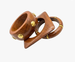 Les bracelets en bois épais sont tendance en 2026, bracelets en bois de la marque Blossom Craft India. - Product Image 3