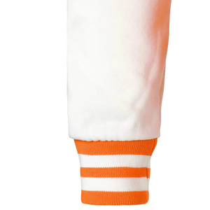 <b>Mens</b> Jacket Orange and White Varsity Jacket Baseball Style <b>Coat</b> with Contrast Sleeves <b>Warm</b> Comfortable Casual Outerwear for <b>Men</b> - Product Image 3