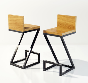 Muebles de Cocina Modernos, Muebles Comerciales, Taburete de Bar, Silla de Bar de Madera para Restaurante, Silla de Bar de Estilo Nórdico de Lujo - Product Image 3