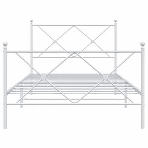 โครงเตียงเหล็กสีขาวทรงสี่เหลี่ยมขนาด 39.4 x 78.7 นิ้ว เตียงโลหะทนทาน - Product Image 4